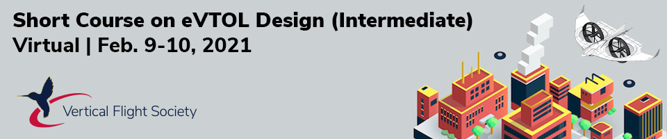 2021 Virtual eVTOL Design Short Course Banner