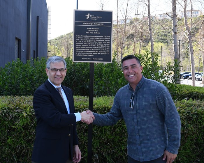 Mike Hirschberg Unveils Hughes Heritage Site Award