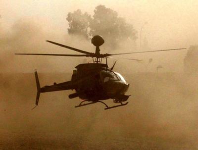 OH-58D in brownout