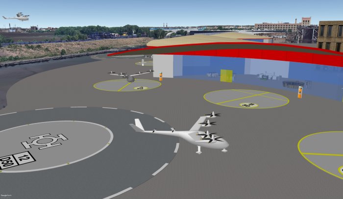 VFS Vertiport Rendering Graphic