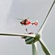 A Bond Aviation Group EC135 servicing a wind turbine in the UK