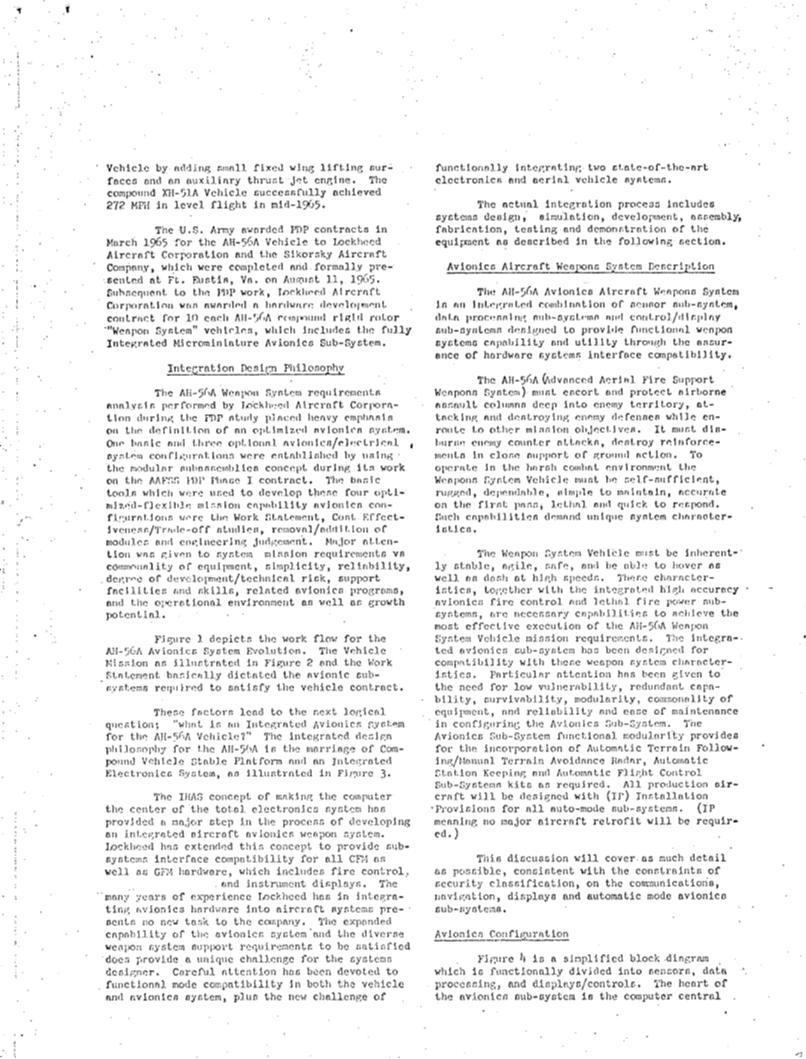 AAFSS (AH-56A) Application Of A Fully Integrated Avionics Aircrafts ...
