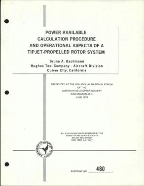 Power Available Calculation Procedures and Operational Aspects of a Tip ...