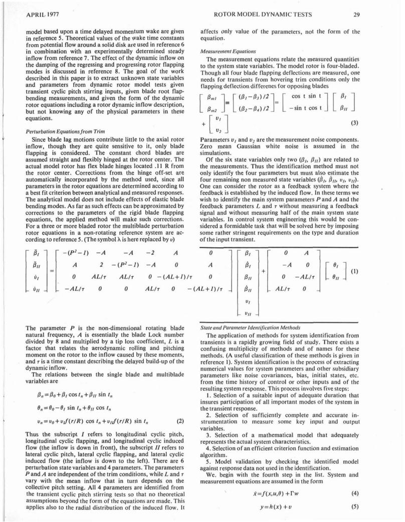 Identification of State Variables and Dynamic Inflow From Rotor Model ...