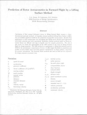 Prediction of Rotor Aeroacoustics in Forward Flight by a Lifting ...
