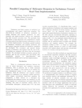 Parallel Computing of Helicopter Response to Tutrbulence Toward Real ...