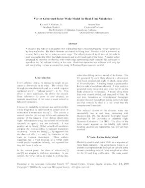Vortex Generated Rotor Wake Model for Real-Time Simulation - Vertical ...