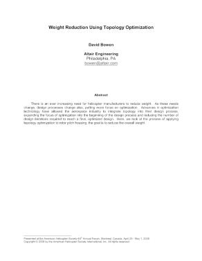 Weight Reduction Using Topology Optimization - Vertical Flight Library ...