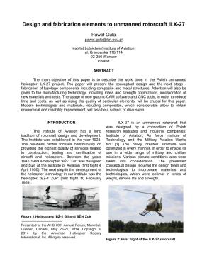 Design and Fabrication Elements to Unmanned Rotorcraft ILX-27 ...