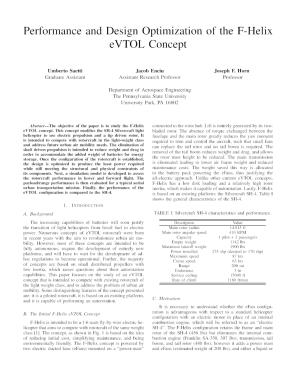 Performance and Design Optimization of the F-Helix eVTOL Concept ...