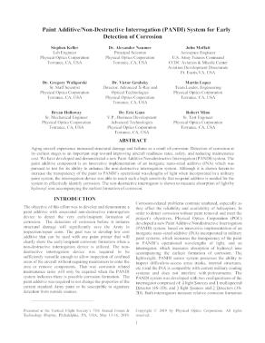 Paint Additive/Non-Destructive Interrogation (PANDI) System for Early ...