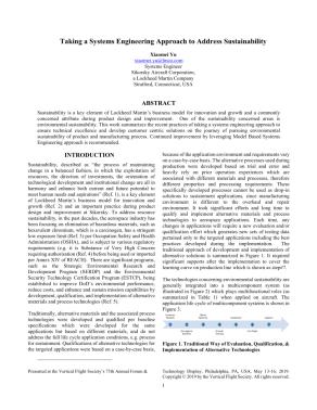 Taking a Systems Engineering Approach to Address Sustainability ...