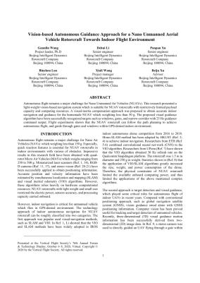 Vision-based Autonomous Guidance Approach for a Nano Unmanned Aerial ...