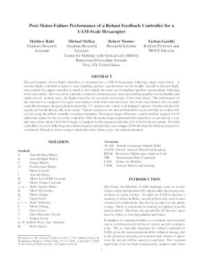 Post-Motor-Failure Performance of a Robust Feedback Controller for a ...