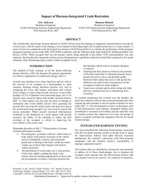 Impact of Harness Integrated Crash Restraints - Vertical Flight Library ...