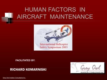 Human Factors in Aircraft Maintenance - Vertical Flight Library & Store
