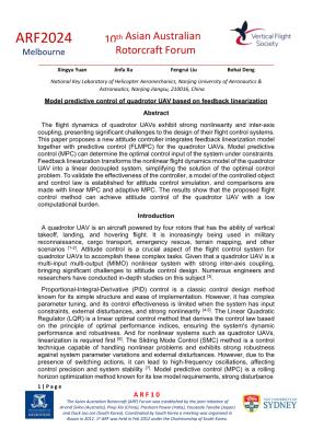 Model Predictive Control of Quadrotor UAV based on Feedback ...