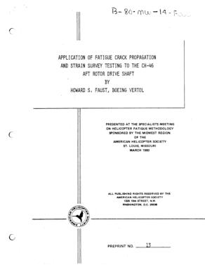 Application Of Fatigue Crack Propagation And Strain Survey Testing To ...
