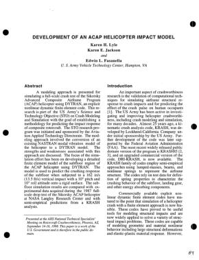 Development of an ACAP Helicopter Impact Model - Vertical Flight ...