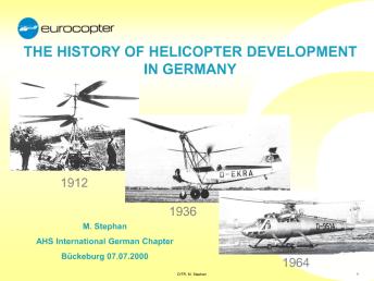 The History Of Helicopter Development In Germany - Vertical Flight ...