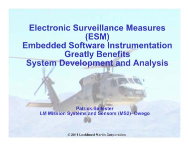 Electronic Surveillance Measures (ESM) Embedded Software ...
