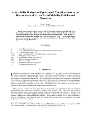 Accessibility Design and Operational Considerations in the Development ...