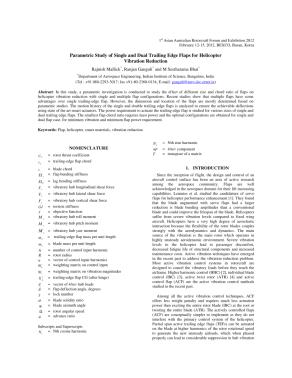 Parametric Study of Single and Dual Trailing Edge Flaps for Helicopter ...
