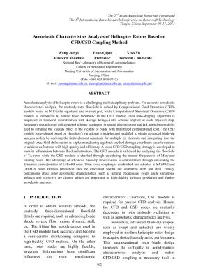 Aeroelastic Characteristics Analysis of Helicopter Rotors Based on CFD ...