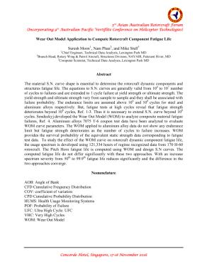 Wear Out Model Application to Compute Rotorcraft Component Fatigue Life ...
