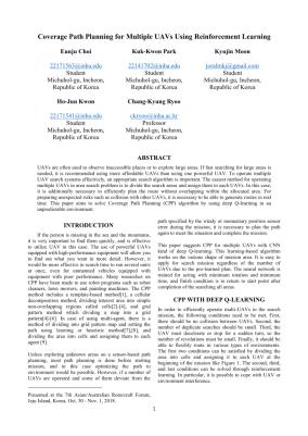 Coverage Path Planning for Multiple UAVs Using Reinforcement Learning ...