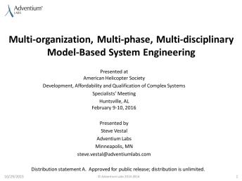 Multi-organization, Multi-phase, Multi-disciplinary Model-Based System ...