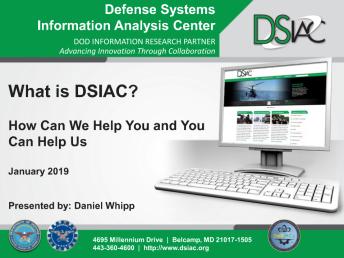 Defense Systems Information Analysis Center: What is DSIAC? How Can We ...