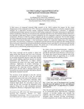 Low-Disk Loading Compound Rotorcraft for High Speed and Aerodynamic ...
