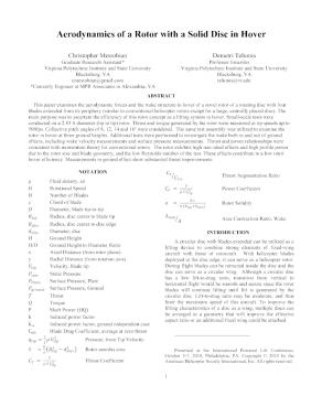 Aerodynamics of a Rotor with a Solid Disc in Hover - Vertical Flight ...