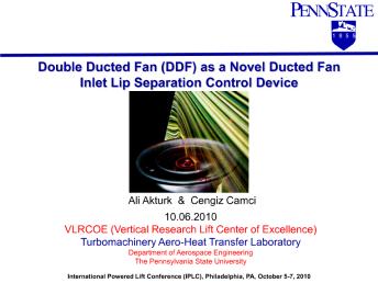 Double Ducted Fan (DDF) as a Novel Ducted Fan Inlet Lip Separation ...