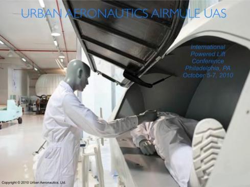 Urban Aeronautics AirMule UAS - Vertical Flight Library & Store