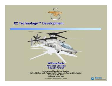 X2 Technology Development - Vertical Flight Library & Store