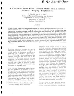A Composite Beam Finite Element Model with p-version Assumed Warping ...