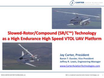 Slowed-Rotor/Compound (SR/C) Technology as a High Endurance High Speed ...