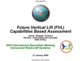 Future Vertical Lift (FVL) Capabilities Based Assessment - Vertical ...