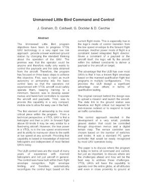 Unmanned Little Bird Command and Control - Vertical Flight Library & Store